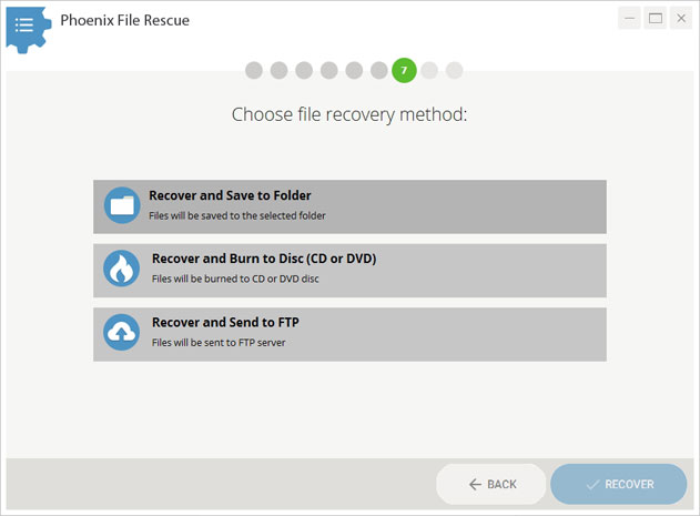 Recovery options